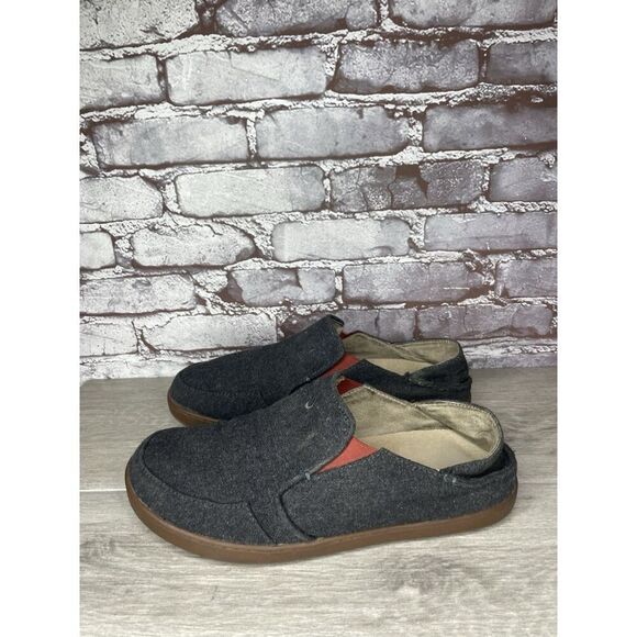 Olukai Wool Gray Wool Fabric Casual Slip On Casual Sneakers Men’s 11M US/44EU